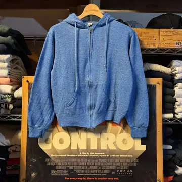 70s 빈티지 시어스 풀 집업 후드 맨투맨 그레이 멜란지