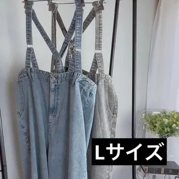 [ L 사이즈 ] 시마무라 Natsumi 피셔맨 팬츠 데님 살로펫