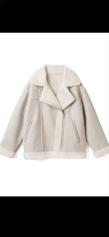 무스탕풍 라이더 자켓