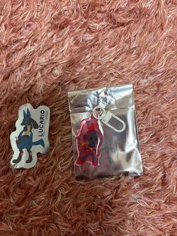 포켓몬 Fancy Time 루카리오 카르보우 스티커 아크링 키링