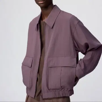 유니클로 U 숏 블루종 퍼플 XXL 미사용 새상품 택 포함