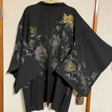 쇼와 레트로 모던 롱 겉옷 라메 믹스 화장 66.5