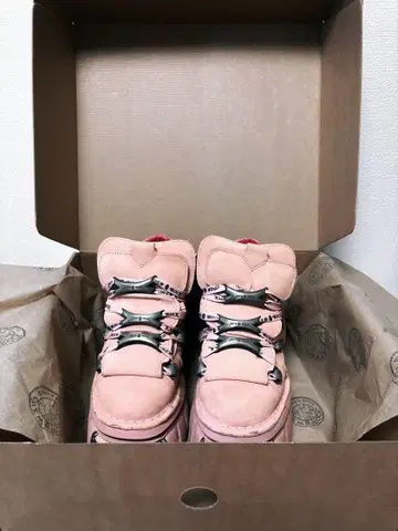 NEW ROCK M-106-C158 핑크 스웨이드 통굽 스니커즈 EU37