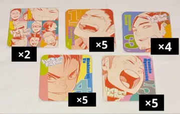 하이큐 팬파크 아트 코스터 FUN 카라스노 고교 총 21장