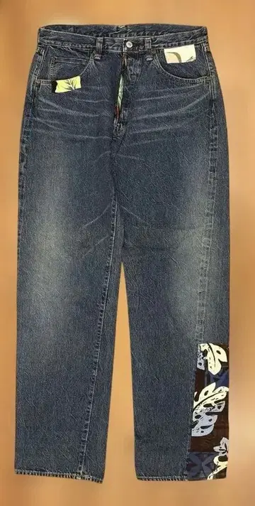 GOWEST 고웨스트 데님 하와이안 패치워크 34 미사용 00년대