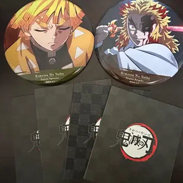 귀멸의 칼날 빅 캔뱃지와 미니 병풍