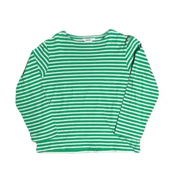 DIGAWEL 보더 롱 T 화이트와 그린