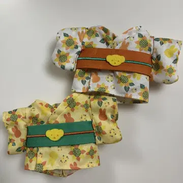 플라워 미피 갈아입히기 의류 유카타 해바라기 햇살 따뜻한 구름