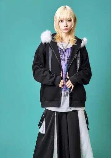 psycho nation 토끼 귀 후드티