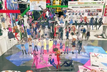 에반게리온 10주년 기념 아크릴 스탠드 53종 특제 받침대 포함