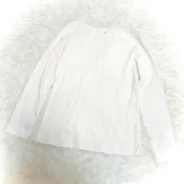 UNIQLO 유니클로 긴팔 리브 티셔츠 화이트 XL 빅 사이즈