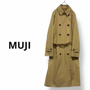 정가 9,990엔 MUJI 고품질 오가닉 코튼 트렌치코트 L