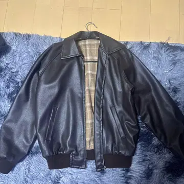 80s-90s UNKNOWN 페이크 레더 자켓 빈티지 브라운