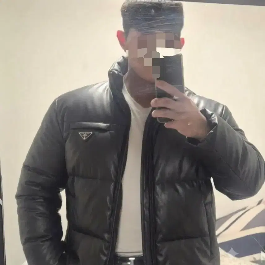 프라다 레더 푸퍼 패딩 자켓 사진 1