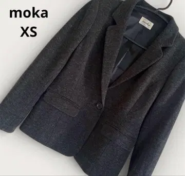 트위드 블레이저 테일러드 자켓 차콜 다크 그레이 XS