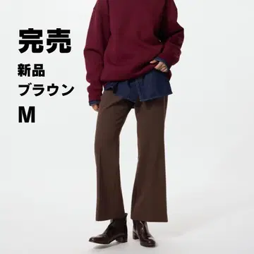 새상품 UNIQLO 스마트 플레어 팬츠 M 다크 브라운 완판