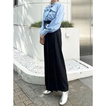 [ 머큐리듀오 ] 하이웨스트 플리츠 팬츠