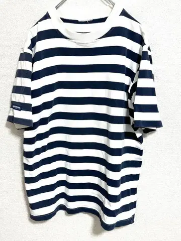 바바리안 보더 반팔 티셔츠 등번호 화이트 네이비 L