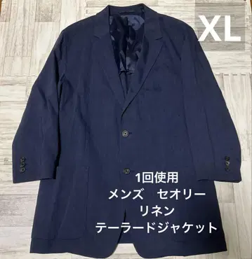 1회 사용 남성용 띠어리 린넨 테일러드 자켓 네이비 XL