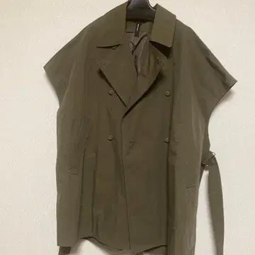 디니테코리에 트렌치 베스트 프리 사이즈 카키