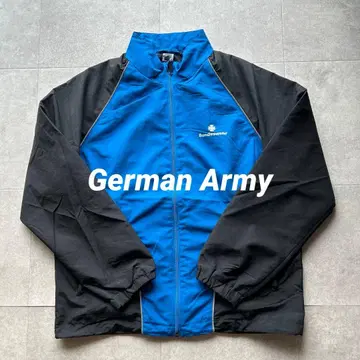 독일군 나일론 자켓 저리 파랑 블랙 트랙 자켓 레트로 스포티