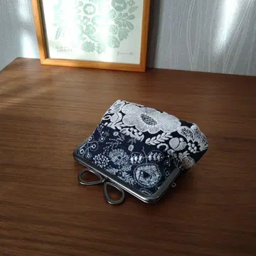 new 리본 금속 장식 모녀 가마구치 지갑 미나 페르호넨 핸드메이드