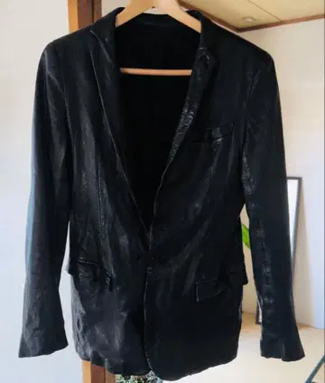 리튬옴 블랙 가죽 테일러드 자켓 루드 갤러리