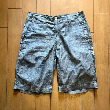 POST OVERALLS 숏팬츠 그레이 샴브레이