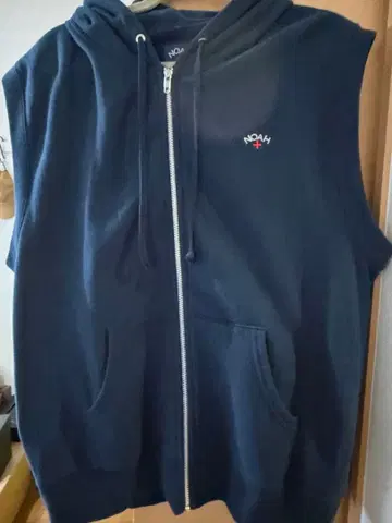 NOAH ZIP Hoodie 베스트(민소매) L 사이즈 네이비