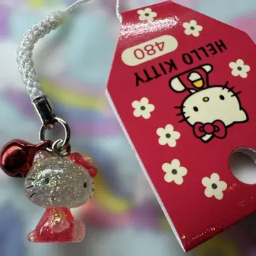 산리오 헬로키티 클리어 네즈케 스트랩 헤이세이 레트로