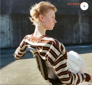 searoomlynn 랜덤 보더 크루넥 니트 브라운