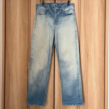 미사용 AURALEE 셀비지 데님 와이드 팬츠