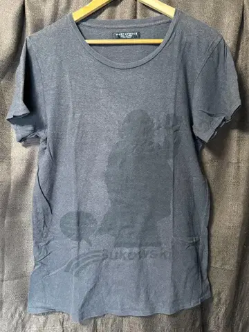 WASTE(TWICE) BUKOWSKI 프린트 다크 그레이 T셔츠 반팔