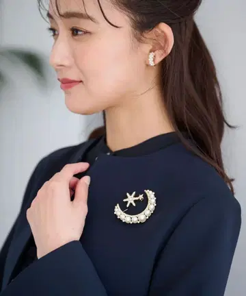 미사용 새상품 쿠미쿄쿠 트윈스타 펄 브로치 코사지 입학식 포멀