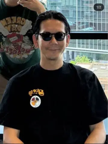 goro's 메디슨 휠 T셔츠 블랙 L 새상품 고로즈