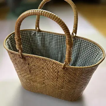 라탄 타원형 백