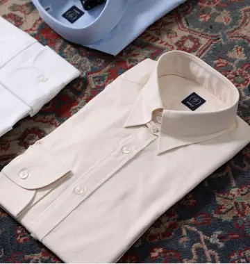 옥스퍼드 샴브레이 탭 칼라 셔츠 BEAMSF 베이지 39