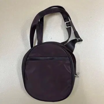 TEXIER 다크 퍼플 원형 숄더백