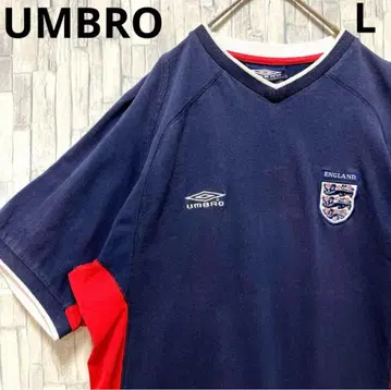 엄브로 잉글랜드 대표 게임 셔츠 링거 T셔츠 반팔 자수 로고 L