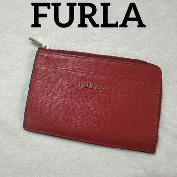 FURLA (훌라) L자 지퍼 코인 케이스 레드 카드 케이스