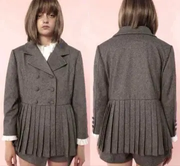 epine pleats frill jacket herringbone