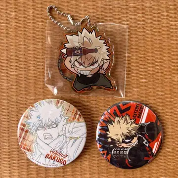 바쿠고 카츠키 키링 배지 3개 세트