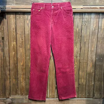 80s 빈티지 Lee 200 버건디 레어 컬러 코듀로이