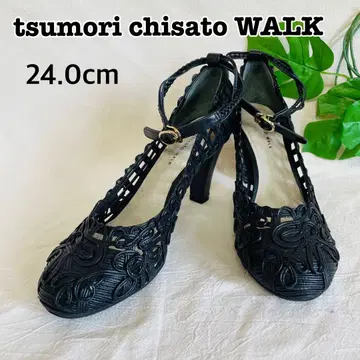 츠모리 치사토 워크 블랙 하이힐