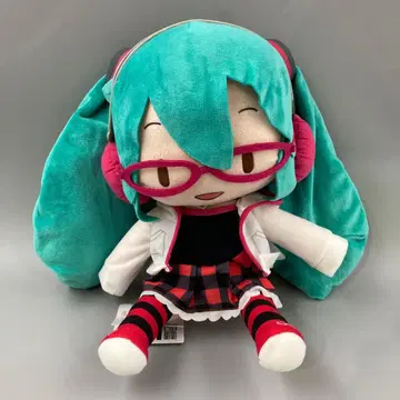 택 포함 하츠네 미쿠 메가 점보 봉제 인형 내추럴