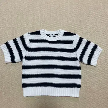 플레인 피플 반팔 보더 니트 9호