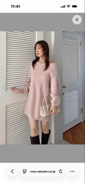 snidel 라쿤 미니 니트 원피스