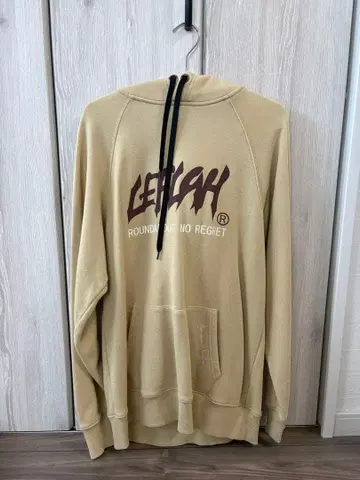 LEFLAH WANIMA 베이지 후드 부착 후드티 L
