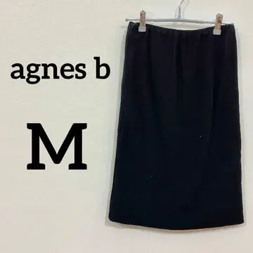 아그네스 베. 타이트 스커트 코튼 심플 블랙 사이즈 3