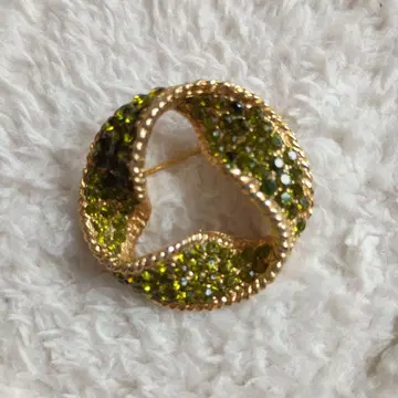 빈티지 브로치 물결 모양 그린 컬러 [ Dodds ( 도즈 ) 사 ]